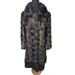 Youthcraft 60s Union Made Mink Trim & Faux Fur Brown Sz Large? Old Money Luxury